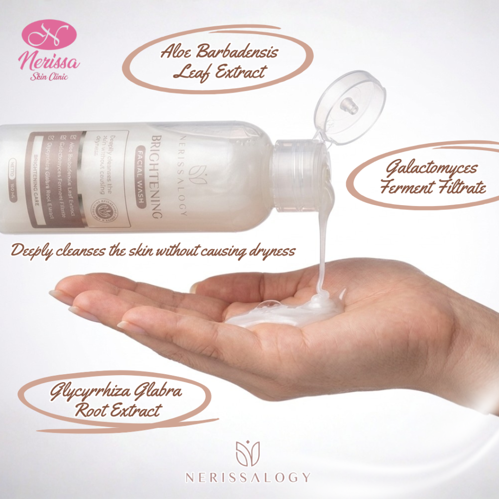 Brightening Facial Wash - Sabun Wajah Glowing Nerissalogy - Nerissa Skin Clinic Purwodadi Grobogan